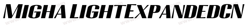 Migha LightExpandedCNTRSlant字体转换